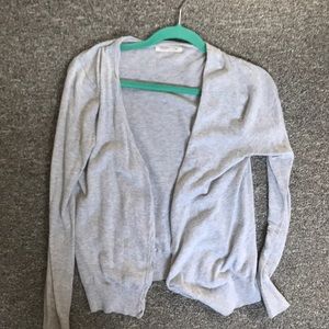 Gray cardigan